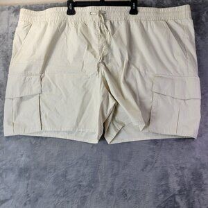 No Boundaries Mens 5XL Beige Cargo Shorts Elastic Waist Pockets  Everyday Vibes